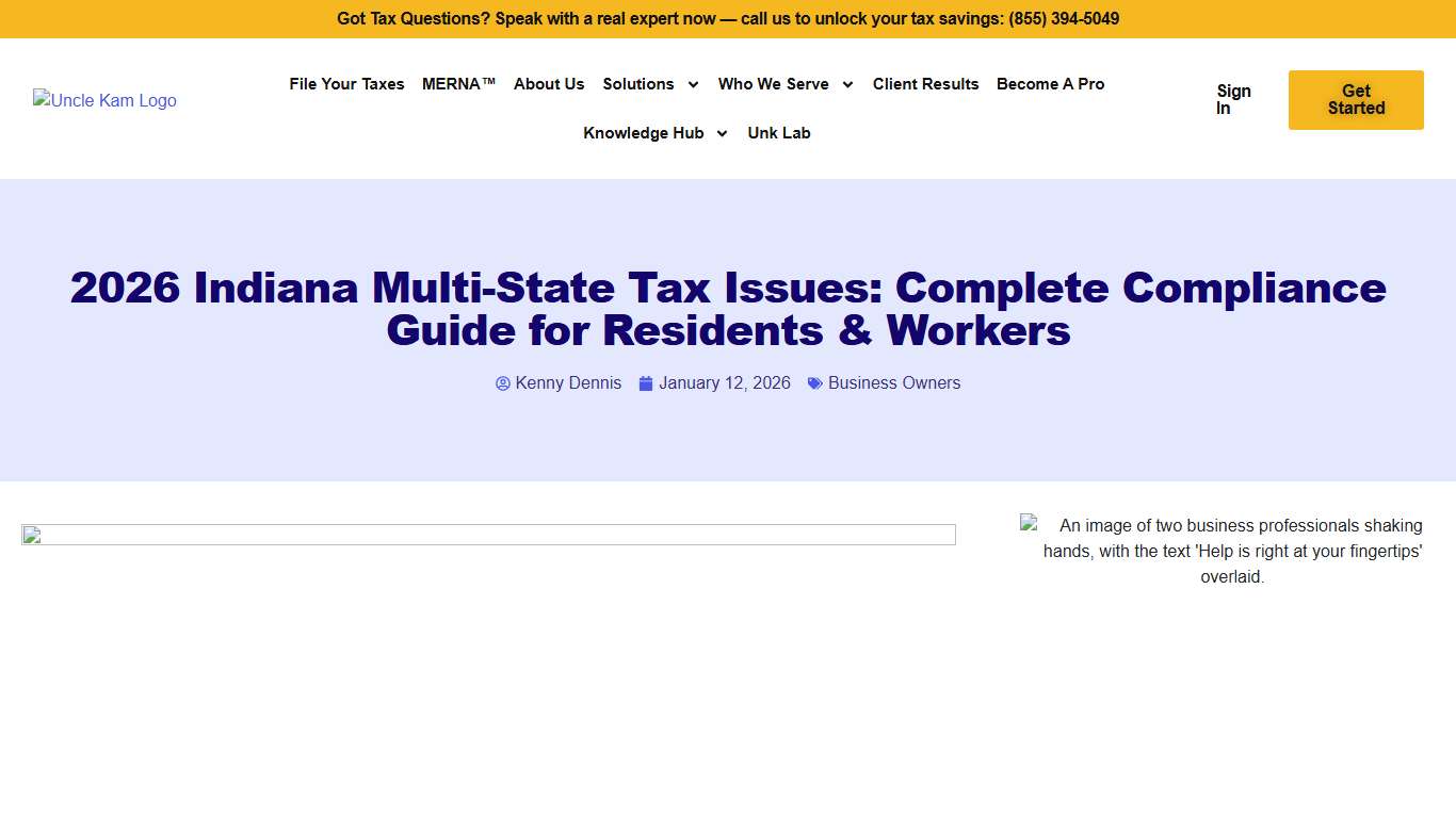 Indiana Multi-State Tax Issues and 2026 Changes - Uncle Kam