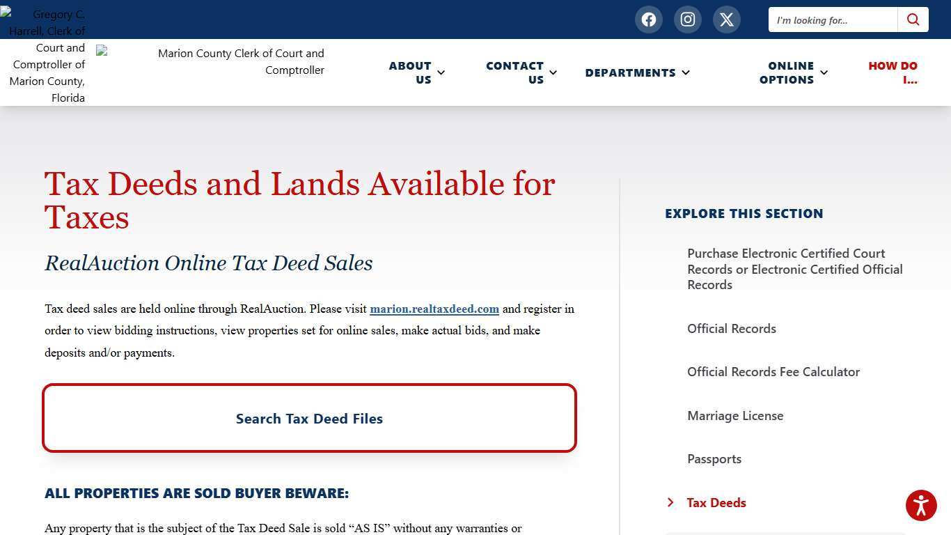 Tax Deeds | Marion County Clerk of Court and Comptroller