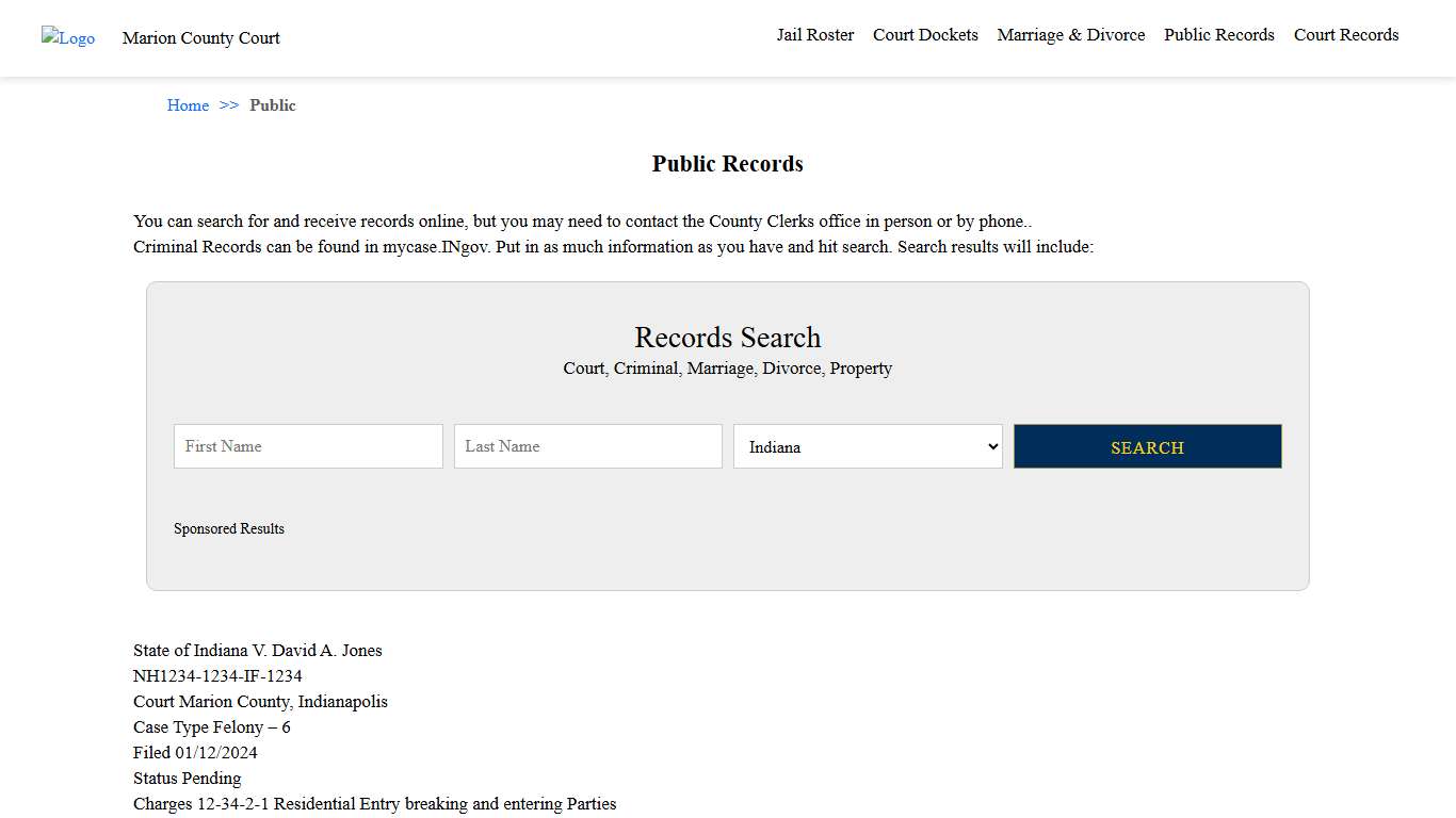 Public Records | Marion County Court