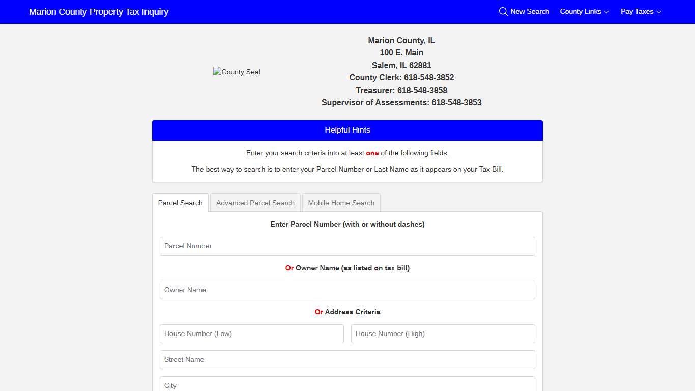 Marion County Property Tax Inquiry